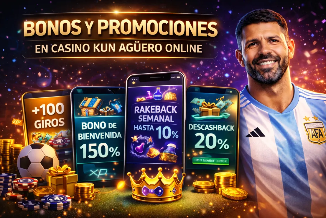 Bonos y promociones en Casino Kun Aguero online