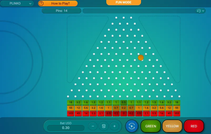 Plinko para sesiones cortas desde móvil
